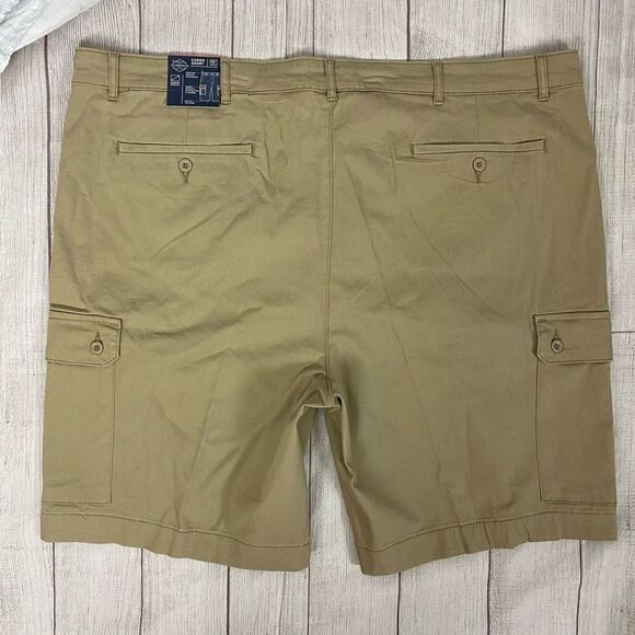 St John’s Bay men 52 regular New cotton blend comfort stretch cargo shorts tan - Picture 8 of 10